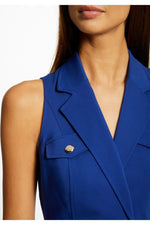 MORGAN - שמלת מיני ללא שרוולים בצבע כחול - MASHBIR//365