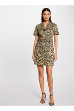 MORGAN - שמלת מיני עם הדפס מנומר - MASHBIR//365