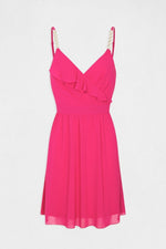 MORGAN - שמלת מיני מעטפת בצבע ורוד - MASHBIR//365