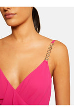 MORGAN - שמלת מיני מעטפת בצבע ורוד - MASHBIR//365