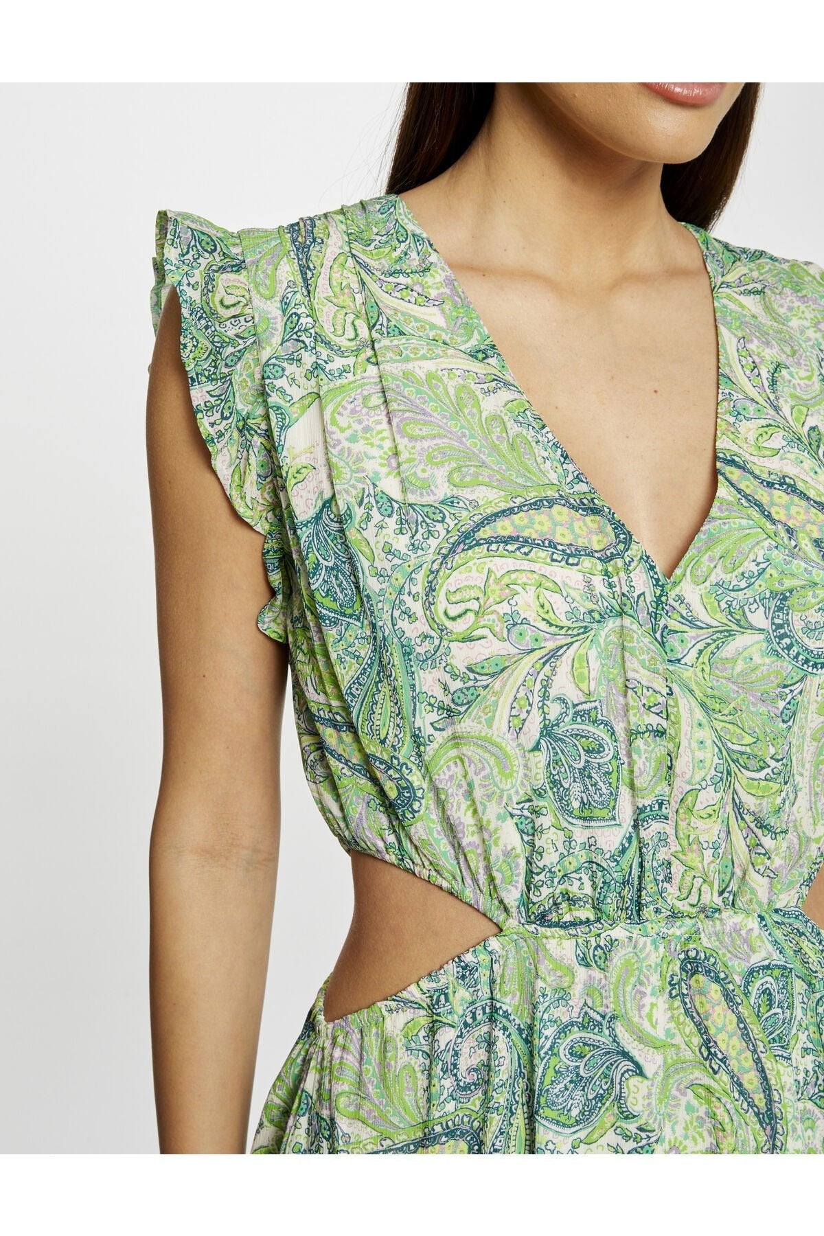 MORGAN - שמלת מקסי לנשים בגווני ירוק - MASHBIR//365