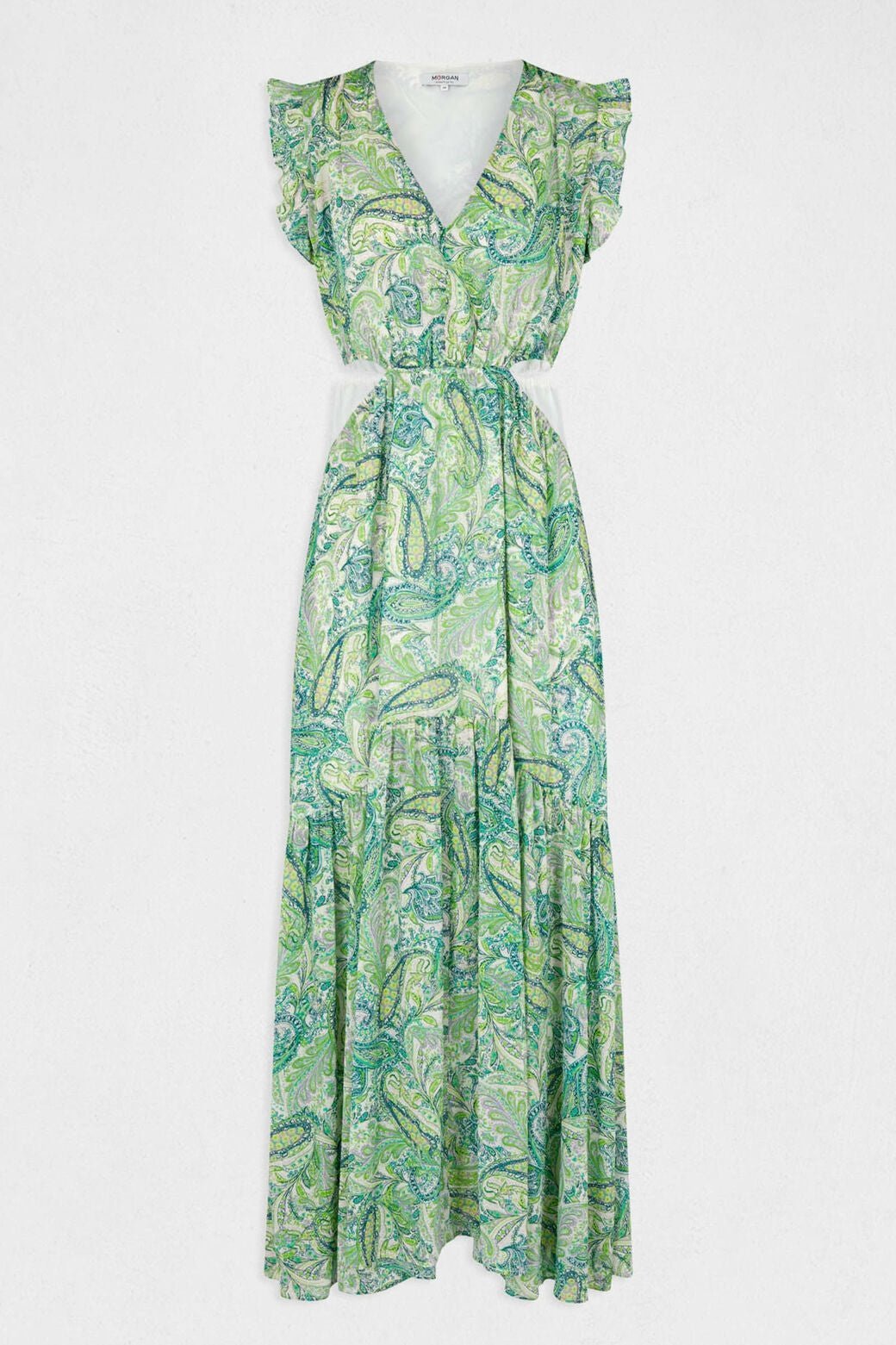 MORGAN - שמלת מקסי לנשים בגווני ירוק - MASHBIR//365