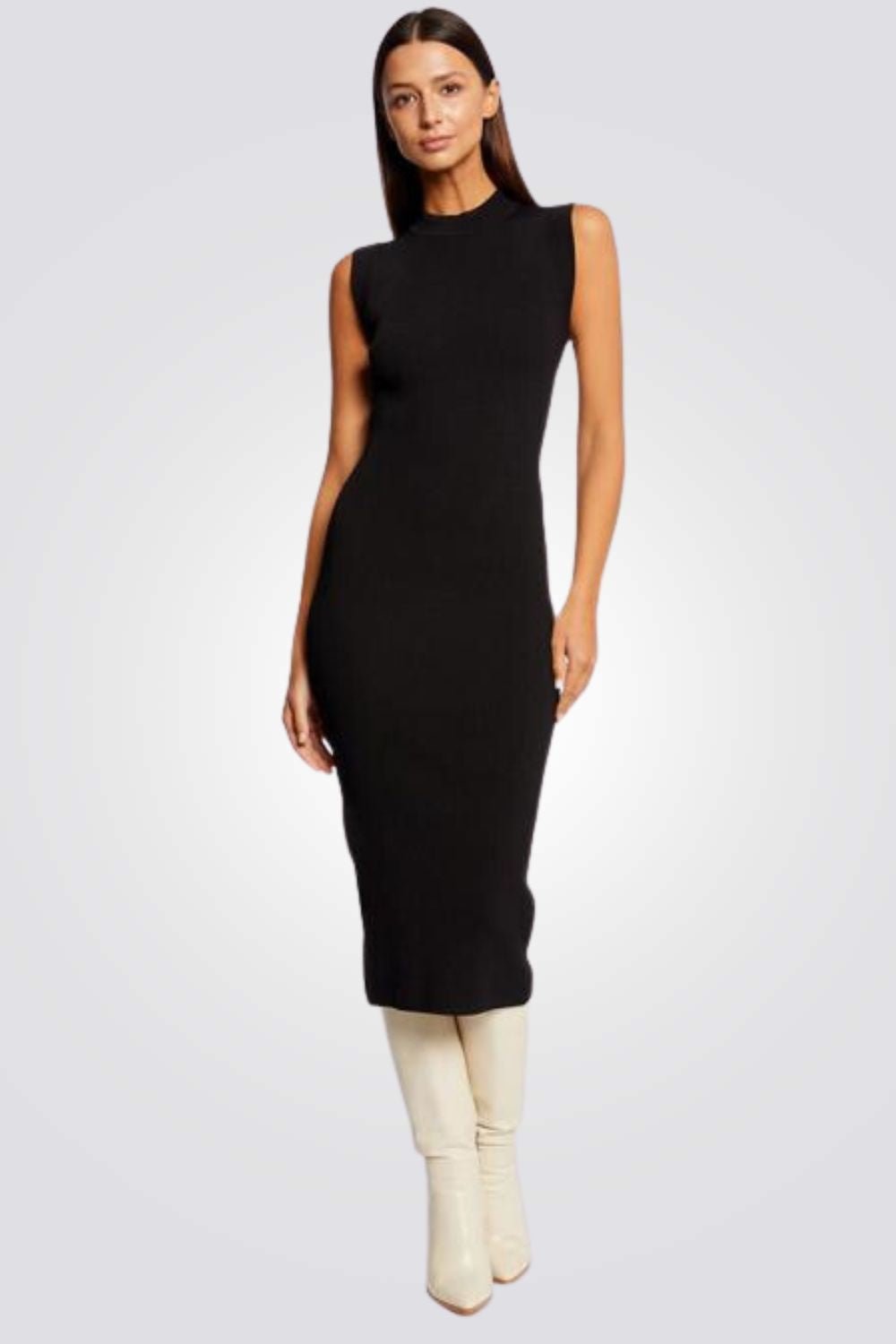 MORGAN - שמלת מקסי Robes pull בצבע שחור - MASHBIR//365