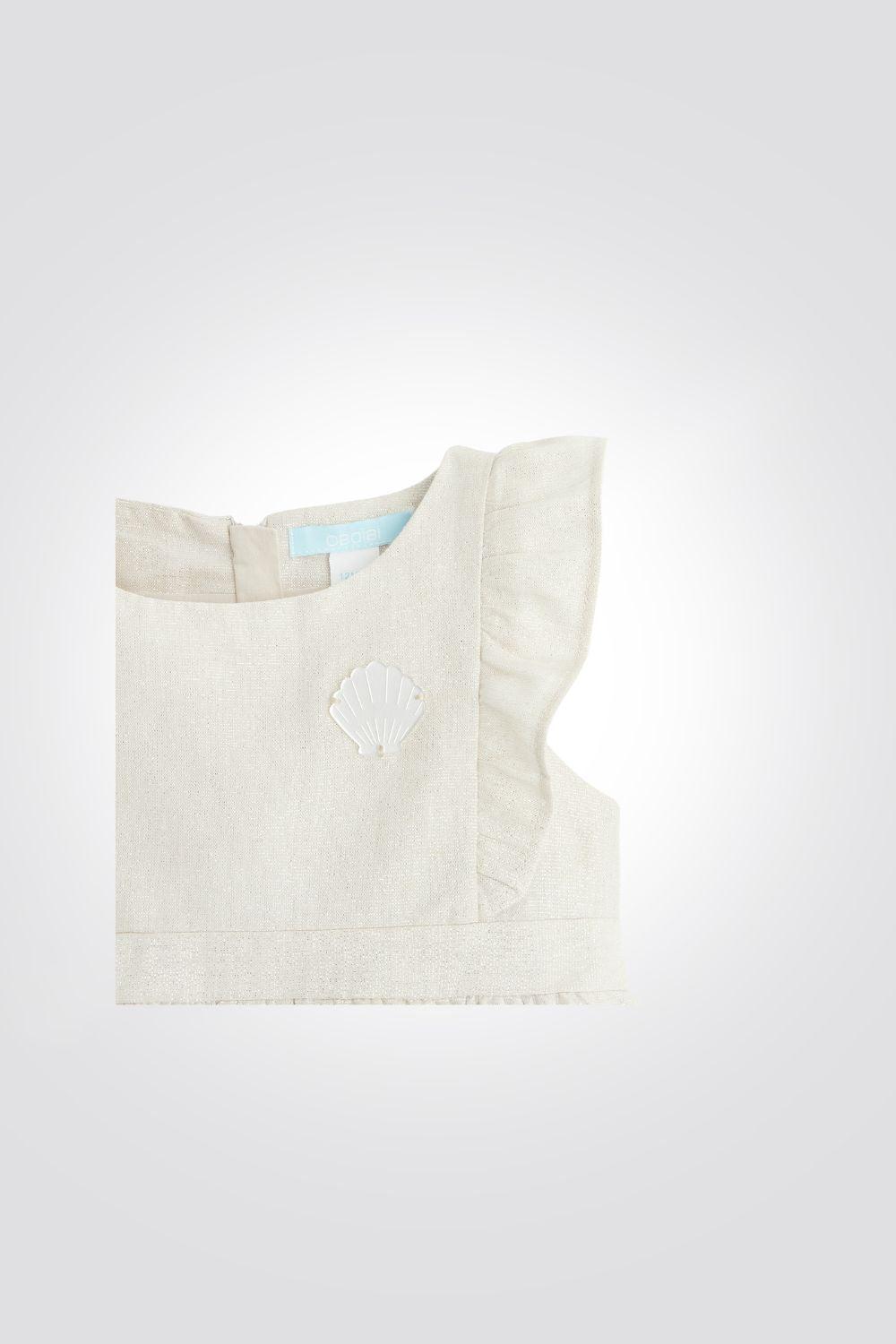 OBAIBI - שמלת נצנצים בצבע לבן לתינוקות - MASHBIR//365