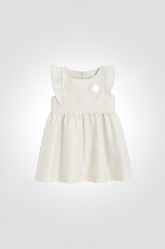 OBAIBI - שמלת נצנצים בצבע לבן לתינוקות - MASHBIR//365