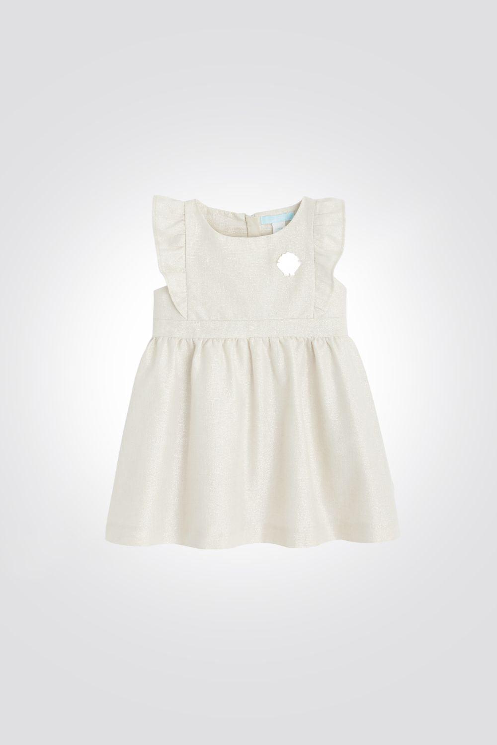 OBAIBI - שמלת נצנצים בצבע לבן לתינוקות - MASHBIR//365