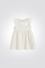 OBAIBI - שמלת נצנצים בצבע לבן לתינוקות - MASHBIR//365