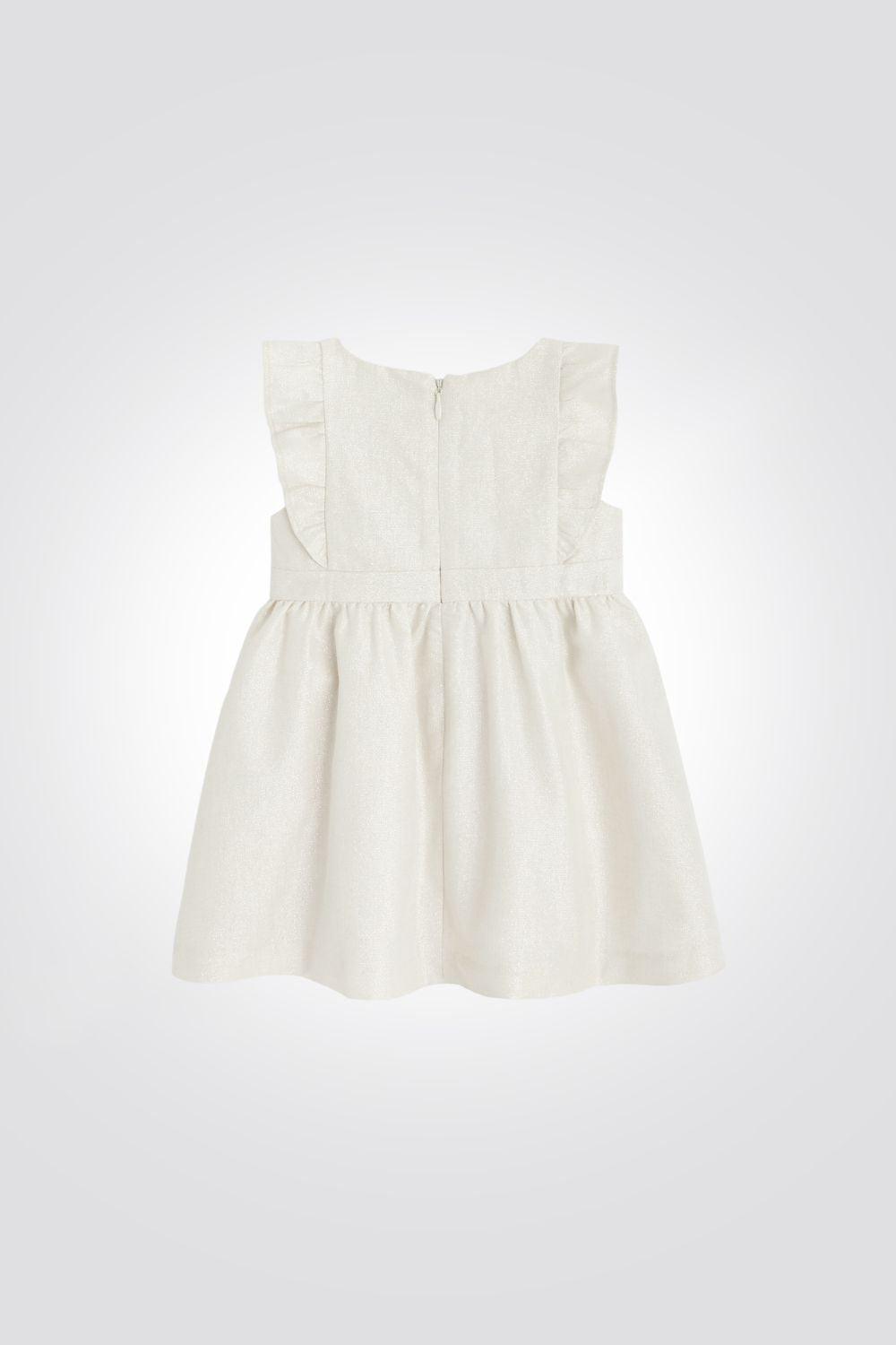 OBAIBI - שמלת נצנצים בצבע לבן לתינוקות - MASHBIR//365