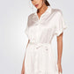 APRICOT - שמלת סאטן עם כפתורים בצבע לבן - MASHBIR//365 - 1