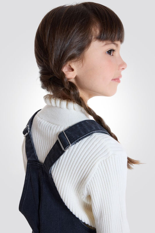 OKAIDI - שמלת סרפן ילדות מג'ינס בצבע שחור - MASHBIR//365