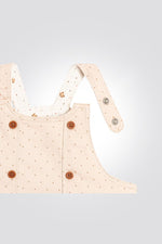 OBAIBI - שמלת סרפן לתינוקות בצבע בז הדפס נקודות - MASHBIR//365