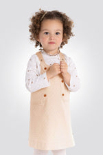 OBAIBI - שמלת סרפן לתינוקות בצבע בז הדפס נקודות - MASHBIR//365