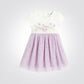 OBAIBI - שמלת תינוקות חגיגית לבן עם טול סגול בהיר - MASHBIR//365 - 1