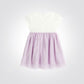 OBAIBI - שמלת תינוקות חגיגית לבן עם טול סגול בהיר - MASHBIR//365 - 3