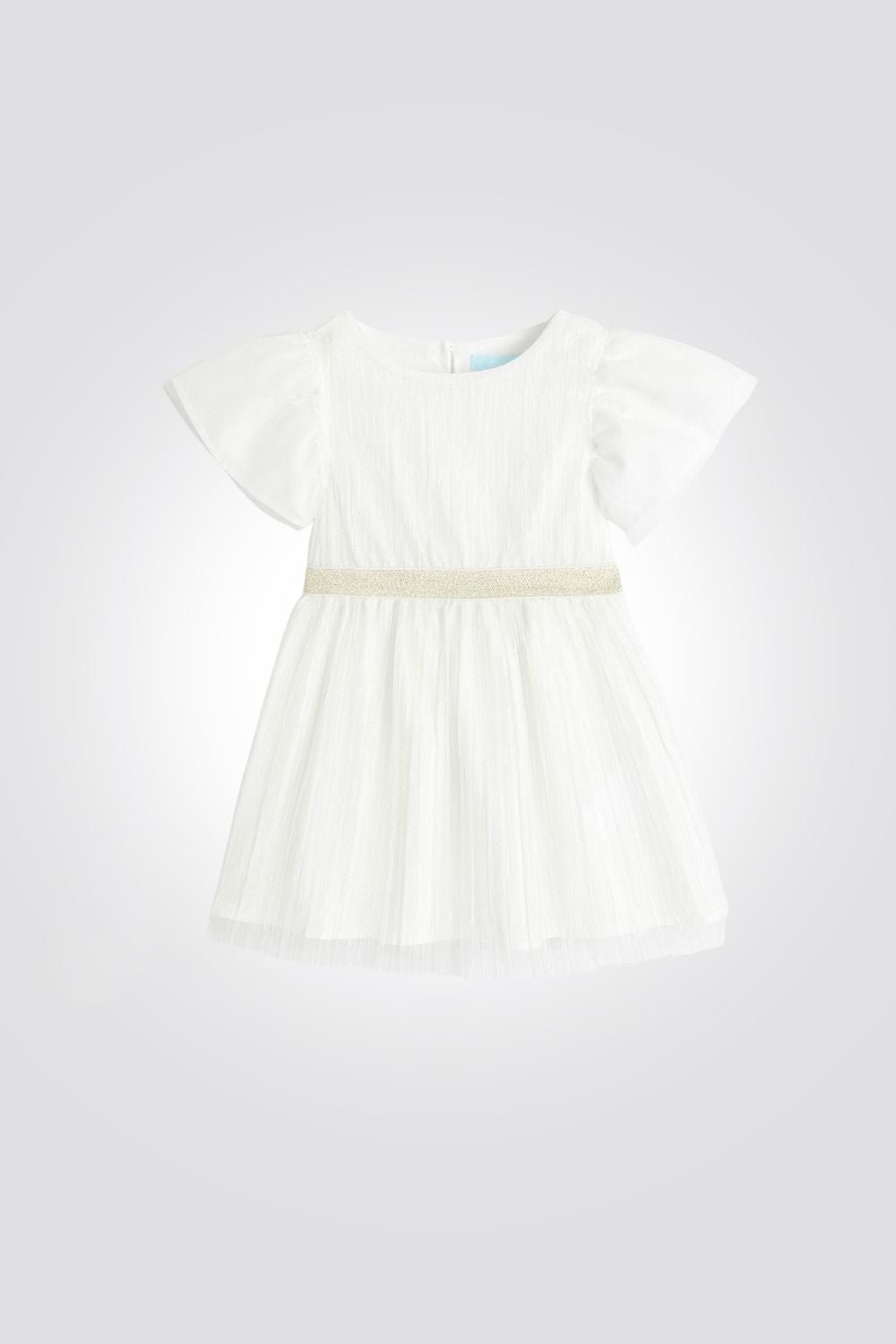 OBAIBI - שמלת תינוקות חגיגית שרווול קצר בלבן - MASHBIR//365