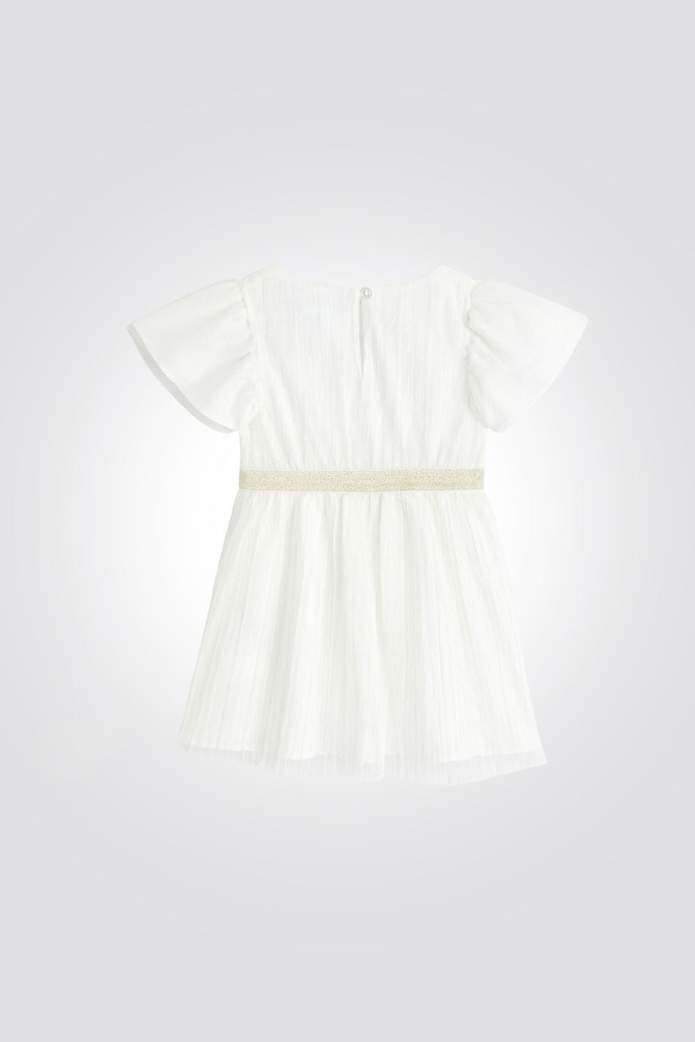 OBAIBI - שמלת תינוקות חגיגית שרווול קצר בלבן - MASHBIR//365
