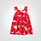 OBAIBI - שמלת תינוקות סארפן הדפס פרחים גדולים אדום לבן - MASHBIR//365 - 2