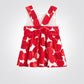 OBAIBI - שמלת תינוקות סארפן הדפס פרחים גדולים אדום לבן - MASHBIR//365 - 4