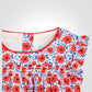 OBAIBI - שמלת תינוקות שרוול קצר הדפס פרחים אדומים על רקע תכלת - MASHBIR//365 - 3