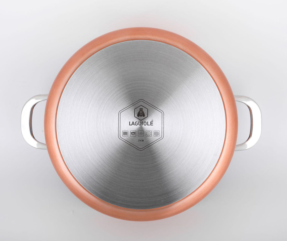 Laguiole - סיר 28 ס"מ עמוק אבן שיש דמוי נחושת - MASHBIR//365