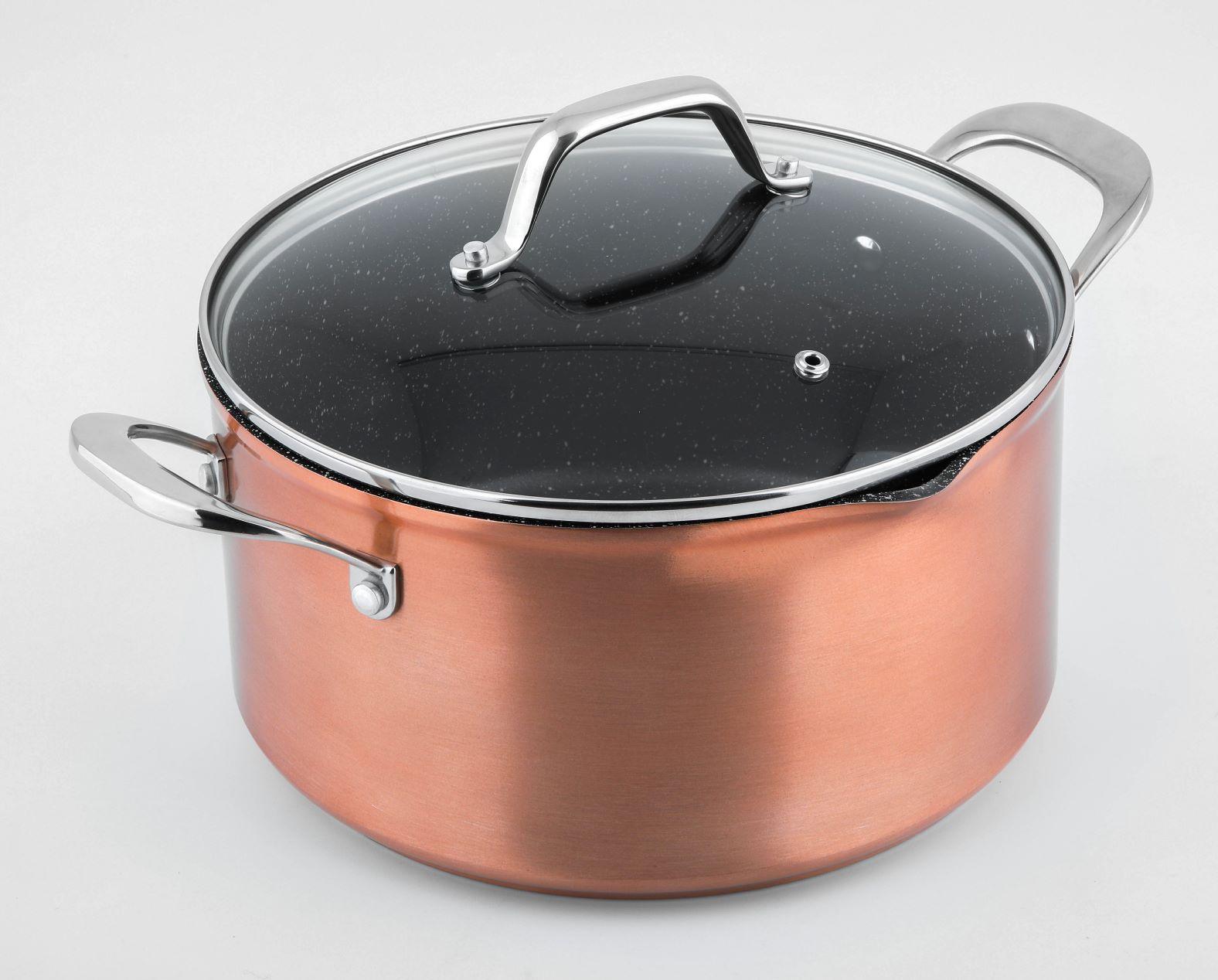 Laguiole - סיר 28 ס"מ עמוק אבן שיש דמוי נחושת - MASHBIR//365