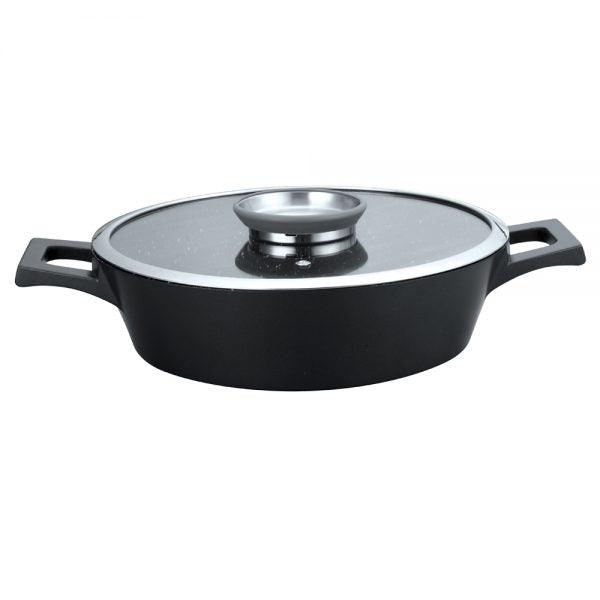 Laguiole - סיר סוטאז 28 ס"מ 2.3 ליטר + מכסה סיליקון זכוכית מסדרת אבן שיש - MASHBIR//365