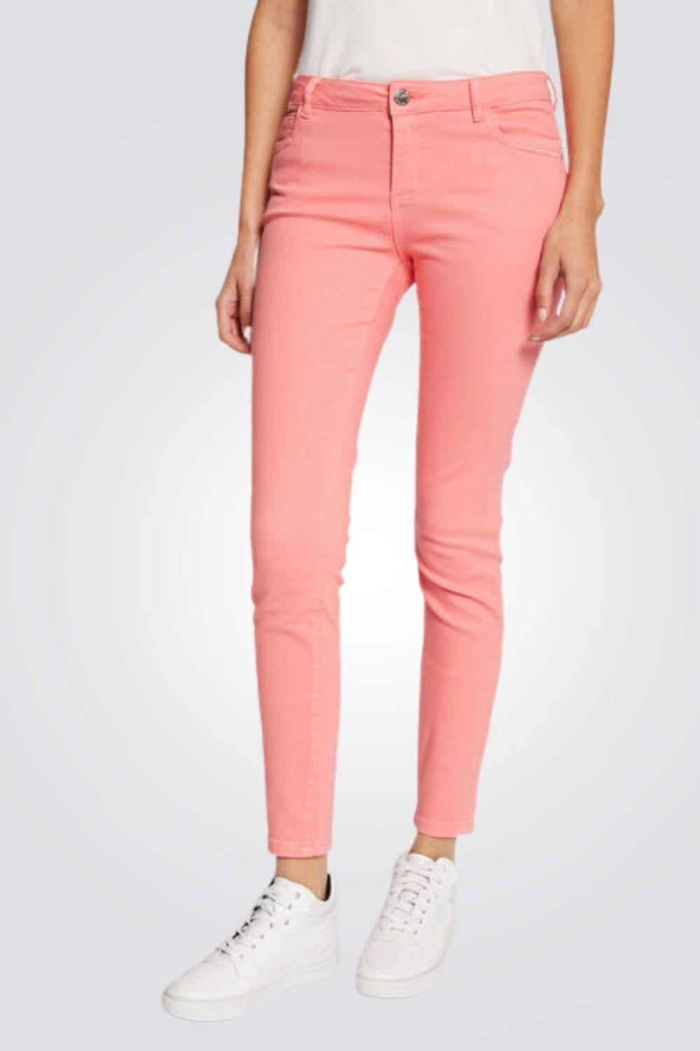 MORGAN - סקיני גזרה נמוכה צבע ורוד - MASHBIR//365