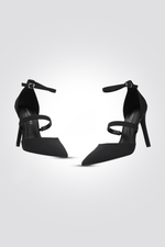 KENNETH COLE - סנדל עקב עם רצועת אבזם בצבע שחור 10 ס"מ - MASHBIR//365