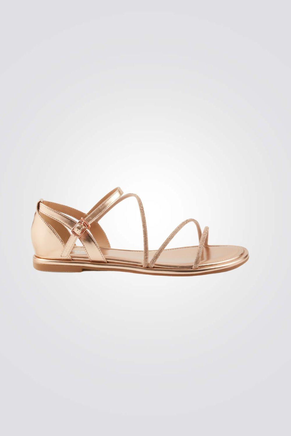 MORGAN - סנדל PLAGETTE BRIDE STRASS בצבע זהב - MASHBIR//365