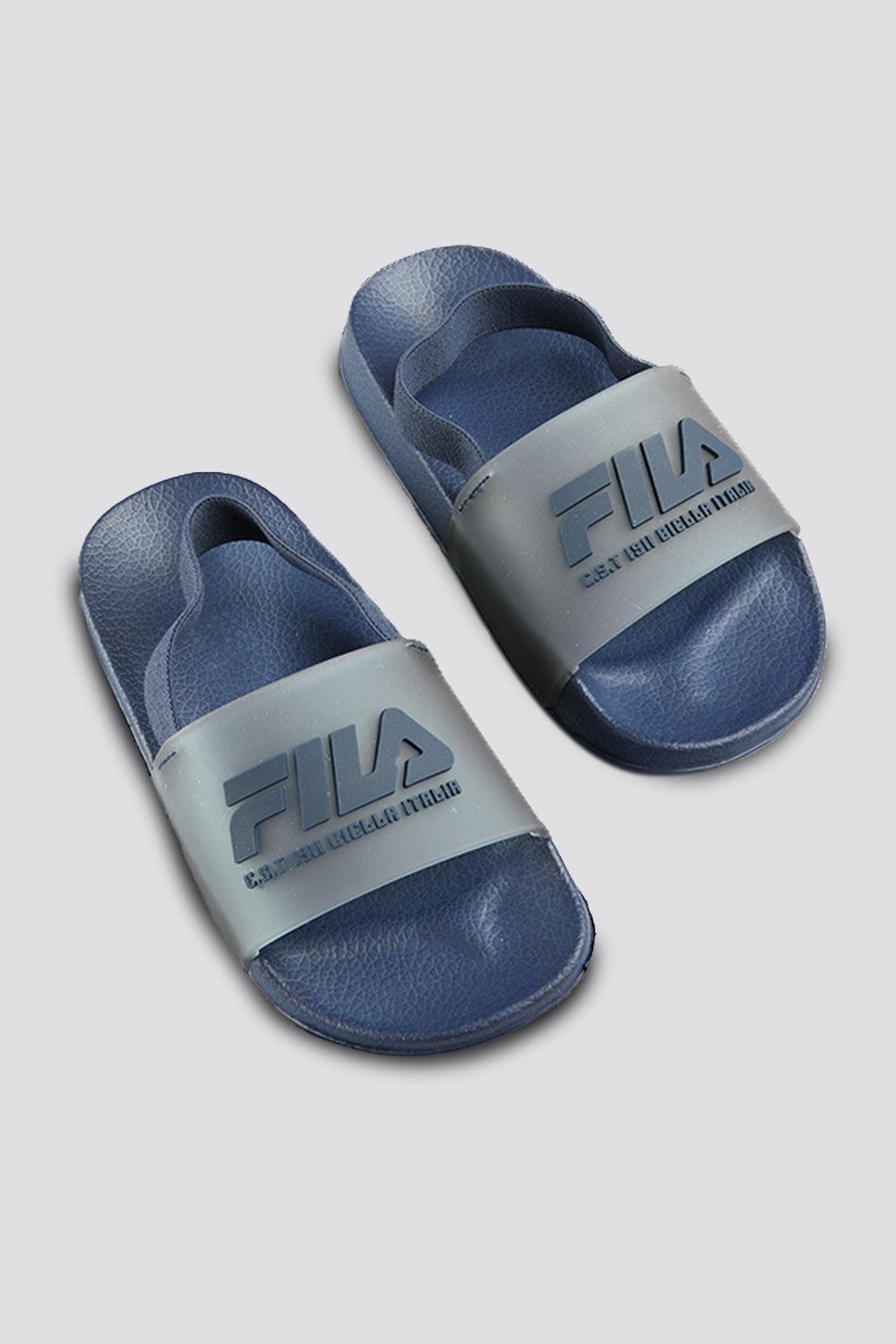 FILA - סנדל סלייד לילדים בצבע כחול - MASHBIR//365