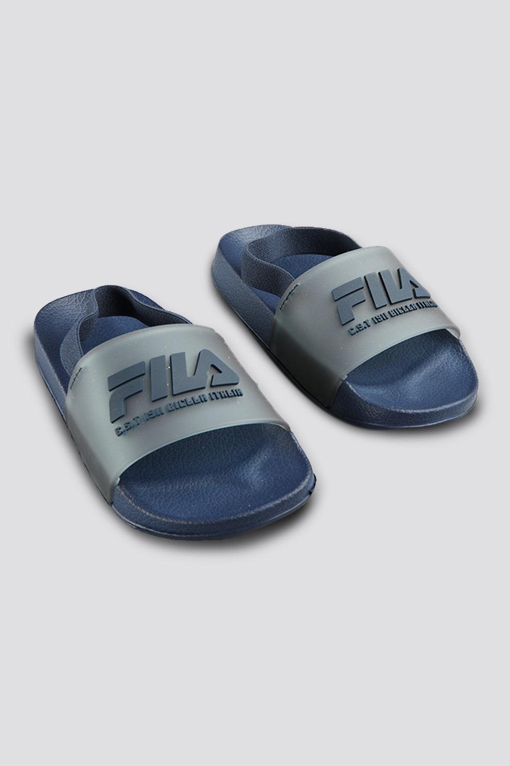 FILA - סנדל סלייד לילדים בצבע כחול - MASHBIR//365