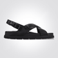 KENNETH COLE - סנדלי FLAT ANKLE STRAP לנשים בצבע שחור - MASHBIR//365 - 1