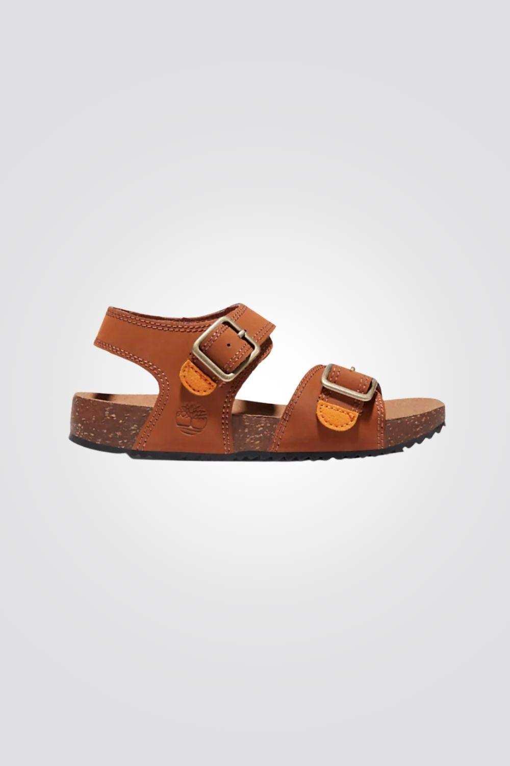 TIMBERLAND - סנדלים לילדים CASTLE ISLAND 2 STRAP בצבע חום - MASHBIR//365