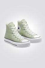 CONVERSE - סניקרס פלטפורמה קנבס גבוהות לנשים CHUCK TAYLOR ALL STAR HIGH LIFT בצבע מנטה - MASHBIR//365