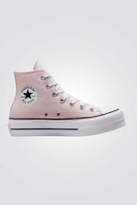 CONVERSE - סניקרס פלטפורמה קנבס גבוהות לנשים CHUCK TAYLOR ALL STAR HIGH LIFT בצבע ורוד - MASHBIR//365