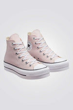CONVERSE - סניקרס פלטפורמה קנבס גבוהות לנשים CHUCK TAYLOR ALL STAR HIGH LIFT בצבע ורוד - MASHBIR//365