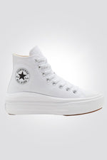 CONVERSE - סניקרס פלטפורמה קנבס גבוהות לנשים CHUCK TAYLOR ALL STAR MOVE בצבע לבן - MASHBIR//365