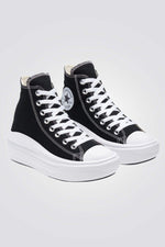 CONVERSE - סניקרס פלטפורמה קנבס גבוהות לנשים CHUCK TAYLOR ALL STAR MOVE בצבע שחור - MASHBIR//365