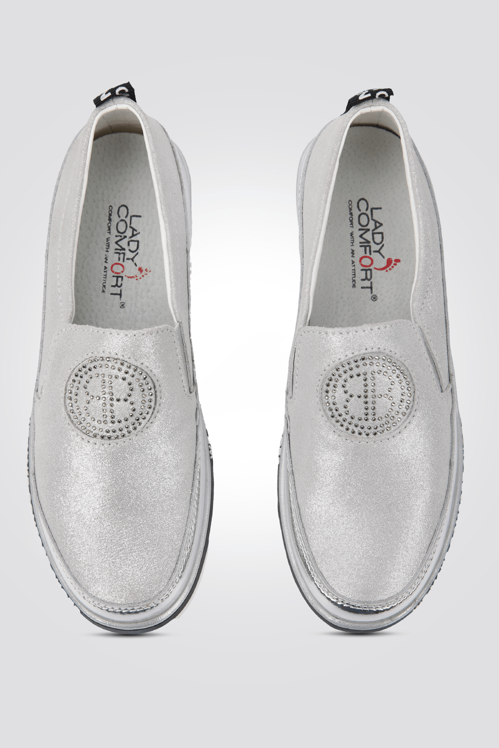 LADY COMFORT - סניקרס פלטפורמה לנשים בצבע כסף - MASHBIR//365