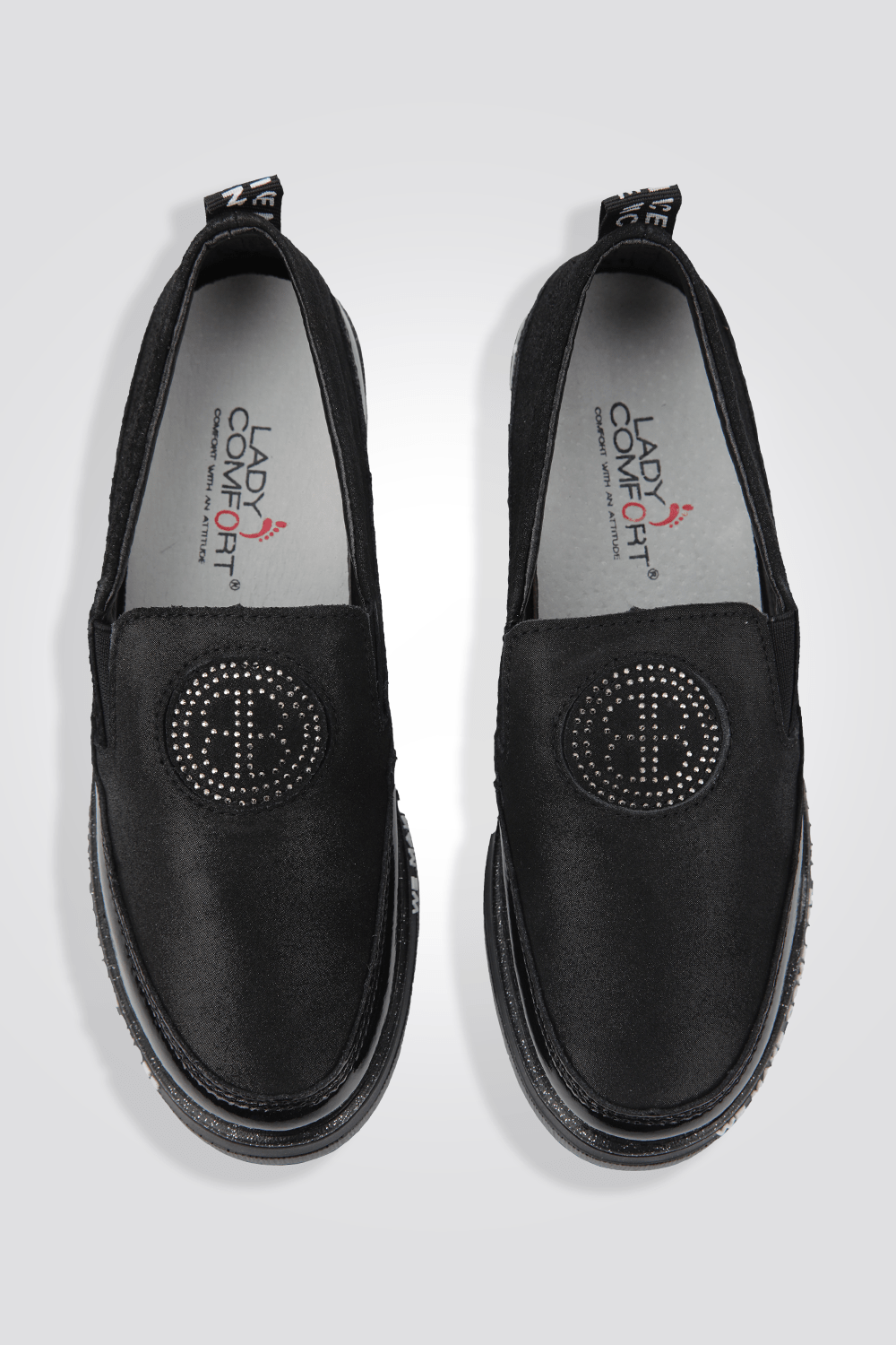 LADY COMFORT - סניקרס פלטפורמה לנשים בצבע שחור - MASHBIR//365