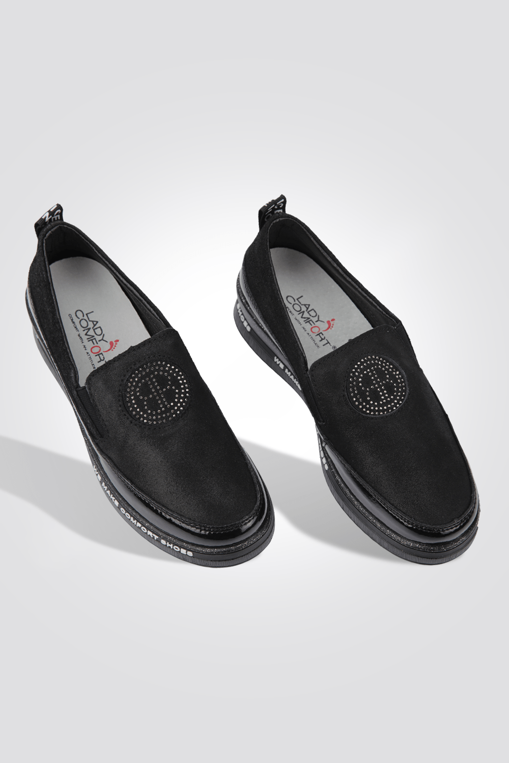 LADY COMFORT - סניקרס פלטפורמה לנשים בצבע שחור - MASHBIR//365