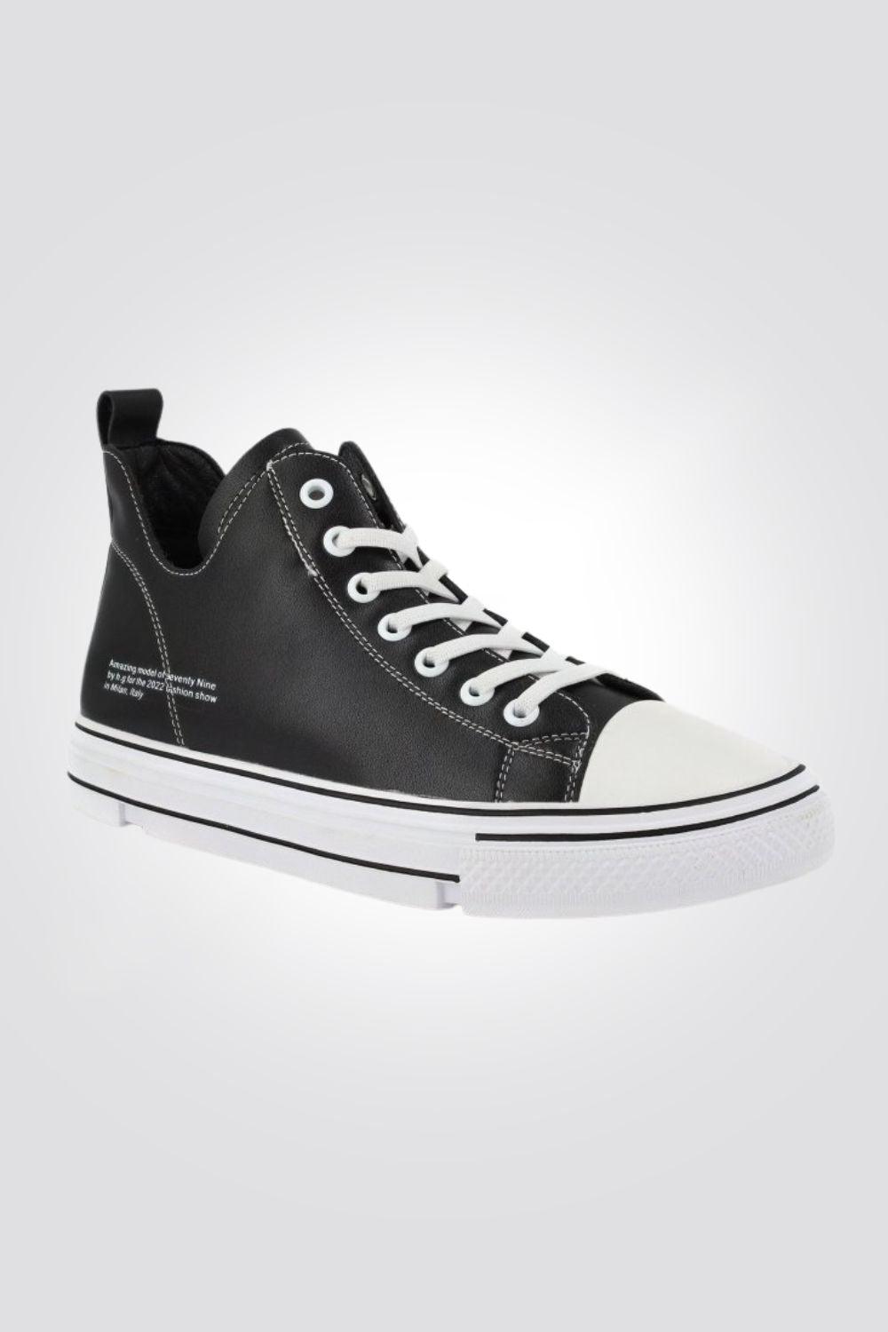 SEVENTYNINE - סניקרס גבוהה ורונה בצבע שחור - MASHBIR//365