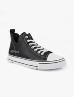 SEVENTYNINE - סניקרס גבוהה ורונה בצבע שחור - MASHBIR//365