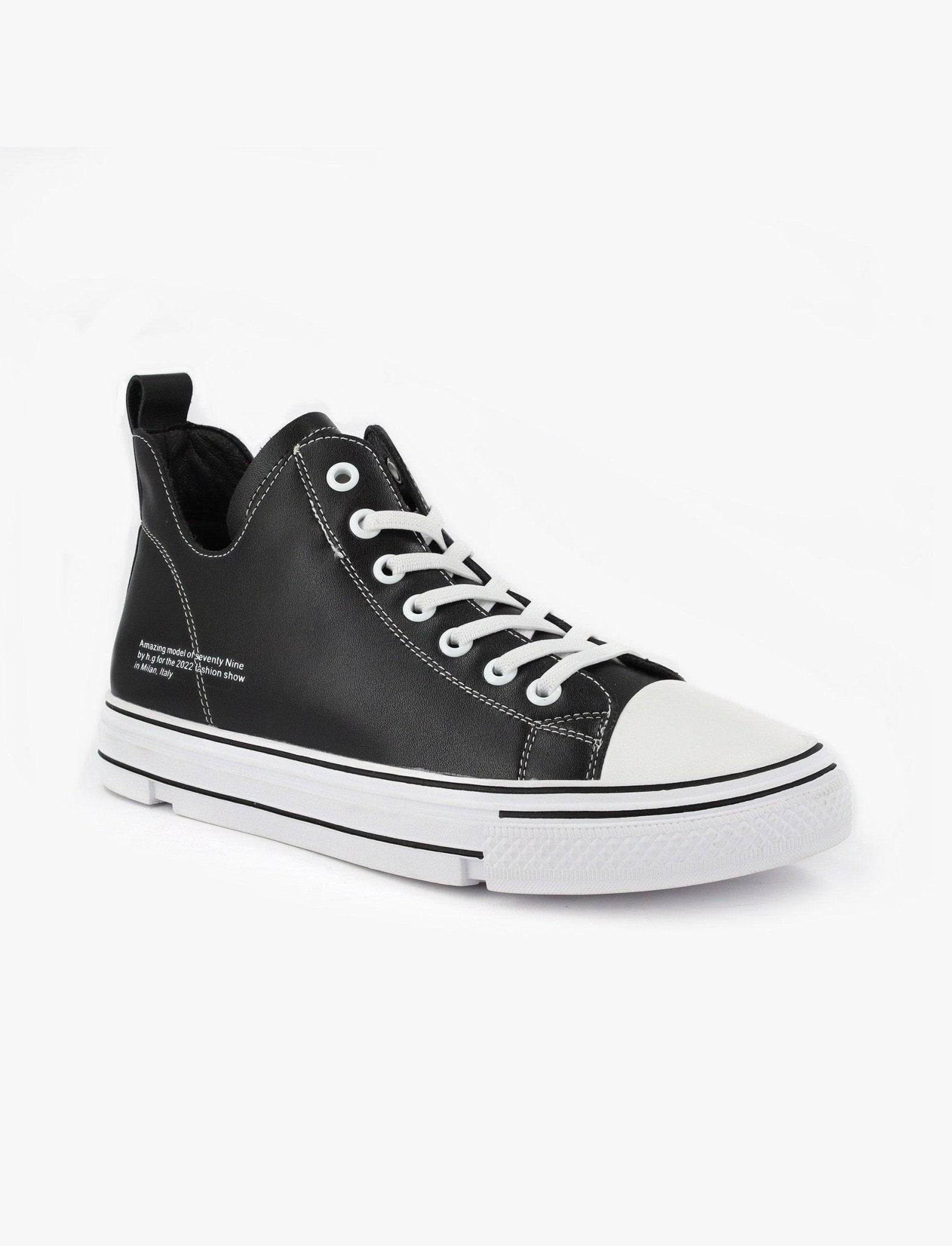 SEVENTYNINE - סניקרס גבוהה ורונה בצבע שחור - MASHBIR//365