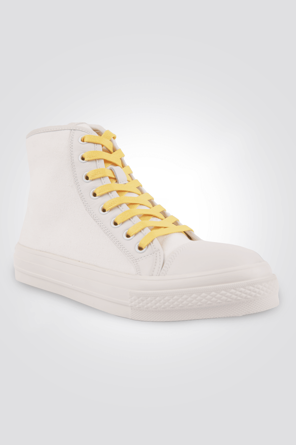 KENNETH COLE - סניקרס גבוהות לנשים בצבע לבן וצהוב - MASHBIR//365