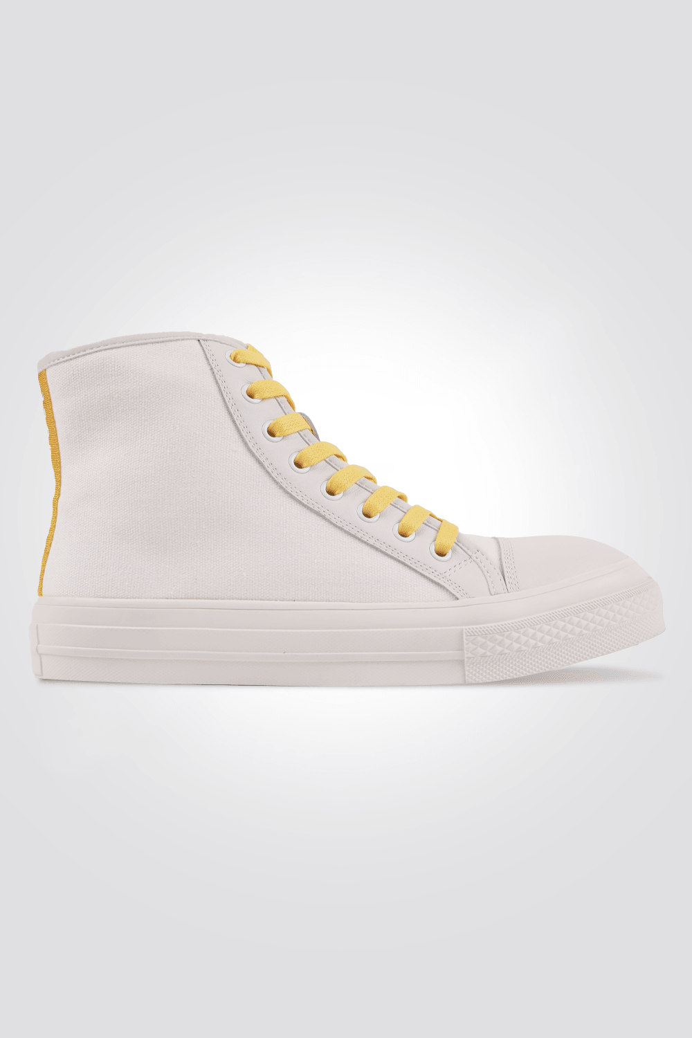 KENNETH COLE - סניקרס גבוהות לנשים בצבע לבן וצהוב - MASHBIR//365