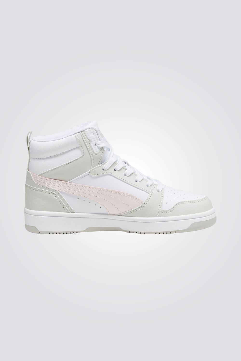 PUMA - סניקרס גבוהות לנשים Rebound v6 בצבע לבן ורוד ואפור - MASHBIR//365