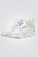 PUMA - סניקרס גבוהות לנשים Rebound v6 בצבע לבן ורוד ואפור - MASHBIR//365