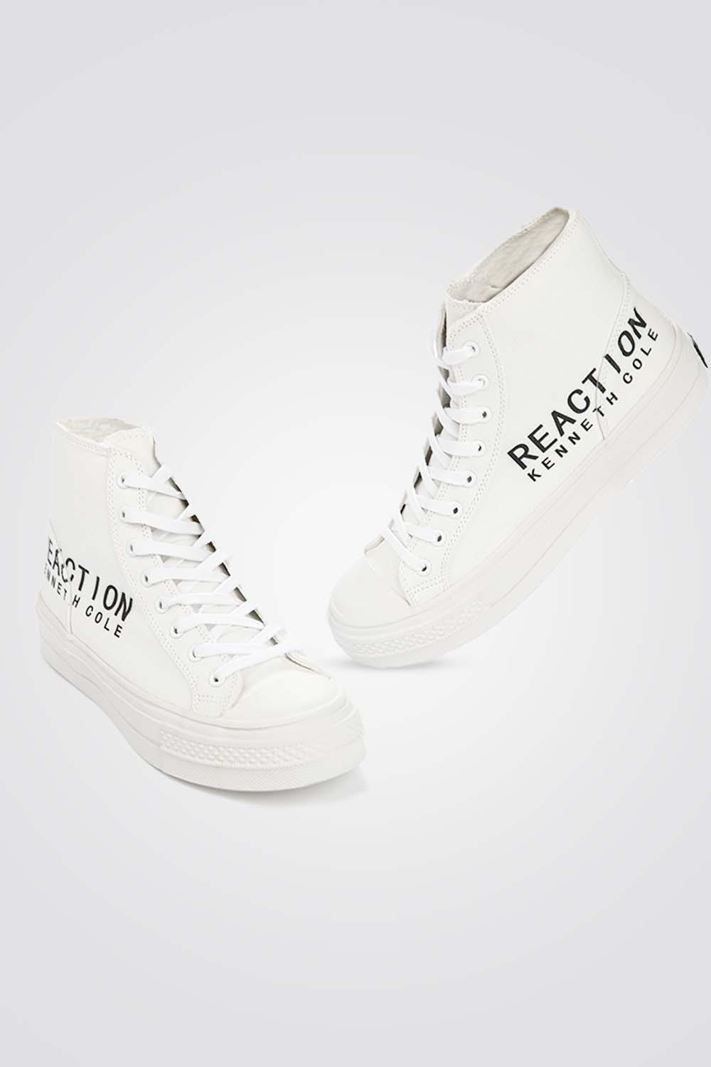 KENNETH COLE - סניקרס קנבס גבוה בצבע לבן - MASHBIR//365