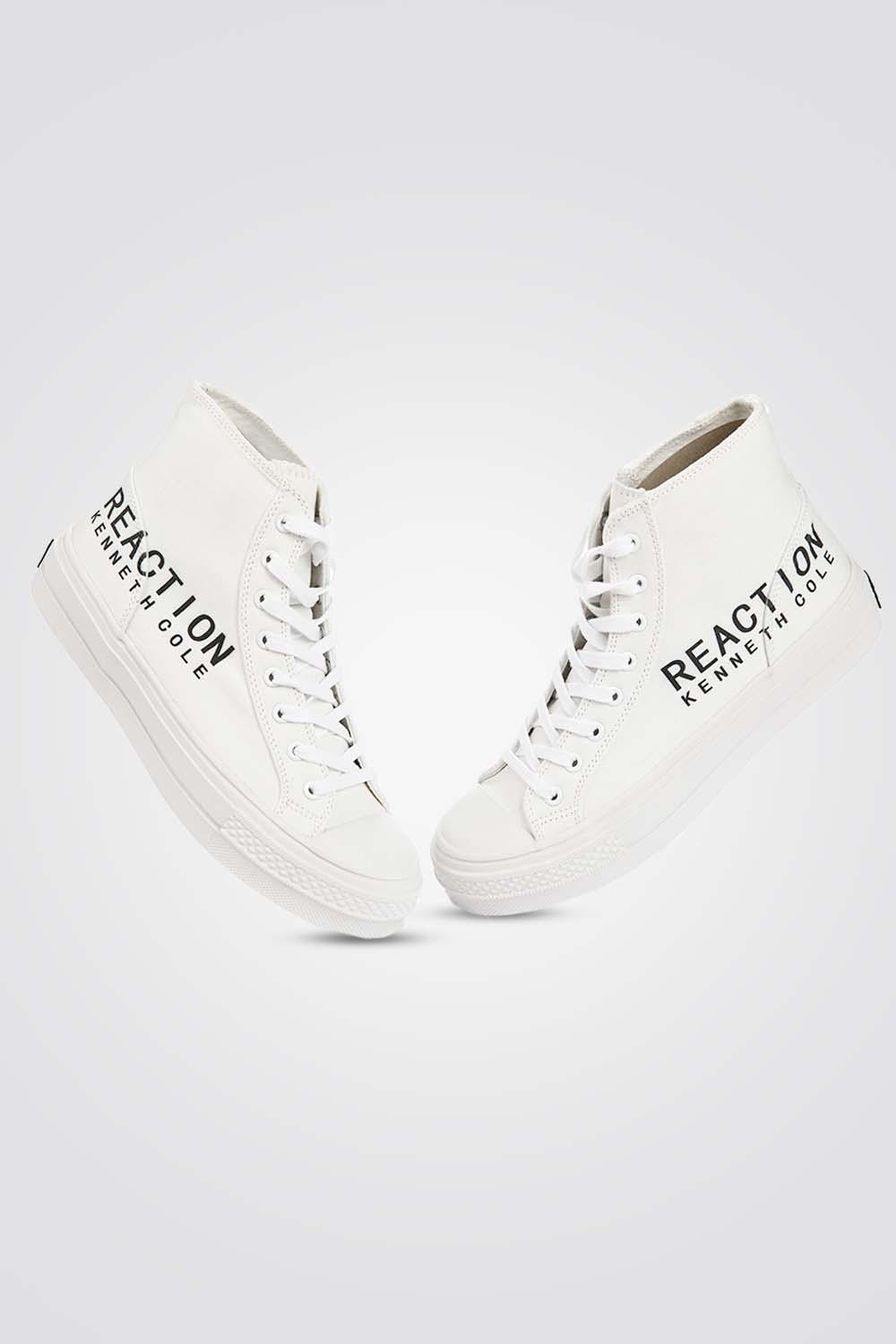 KENNETH COLE - סניקרס קנבס גבוה בצבע לבן - MASHBIR//365